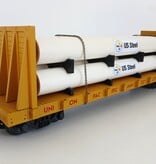 USA TRAINS Pipe Load Flat Car Union Pacific beladen mit Rohren  (guter Zustand)