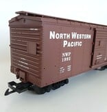 USA TRAINS Steel Box car North Western Pacific mit Metallachsen (guter Zustand)