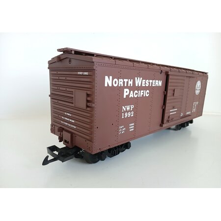 USA TRAINS Steel Box car North Western Pacific mit Metallachsen (guter Zustand)