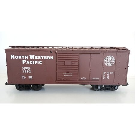USA TRAINS Steel Box car North Western Pacific mit Metallachsen (guter Zustand)