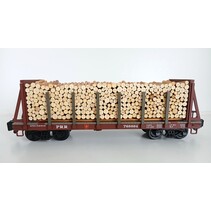 Pennsylvania Flatcar mit Echtholz-Ladung und Rungen (sehr guter Zustand)