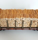 PIKO Pennsylvania Flatcar mit Echtholz-Ladung und Rungen (sehr guter Zustand)