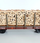 PIKO Pennsylvania Flatcar mit Echtholz-Ladung und Rungen (sehr guter Zustand)