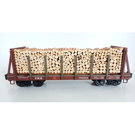 PIKO Pennsylvania Flatcar mit Echtholz-Ladung und Rungen (sehr guter Zustand)