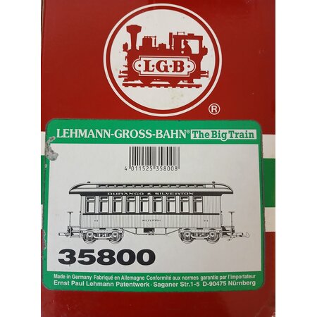 LGB Durango & Silverton Coach mit LED Beleuchtung und Figuren  (guter Zustand)