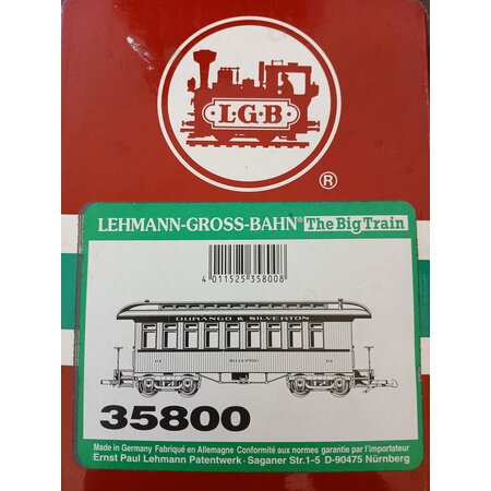 LGB Durango & Silverton Coach mit LED Beleuchtung und Figuren  (guter Zustand)