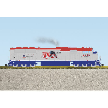 USA TRAINS SD70 MAC Patriotic with flag