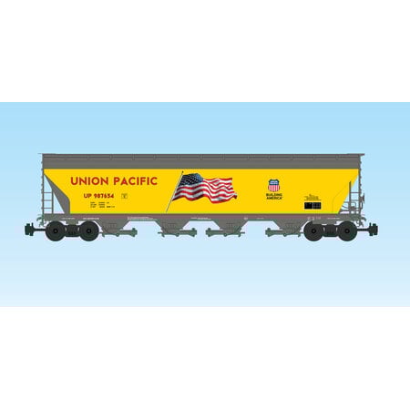USA TRAINS 4 Bay Center Flow Hopper Union Pacific with flag