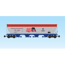 4 Bay Center Flow Hopper Patriotic with flag