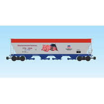 4 Bay Center Flow Hopper Patriotic with flag
