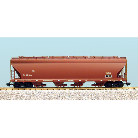 USA TRAINS 4 Bay Center Flow Hopper Undecorated Red Oxide