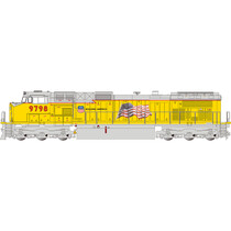 GE Dash 9 UP with flag  #9798