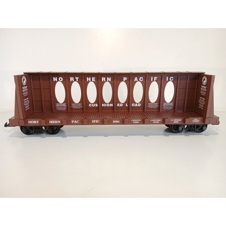 USA TRAINS Center Beam Flat Car Northern Pacific (ohne Ladung) mit kleineren Mängeln