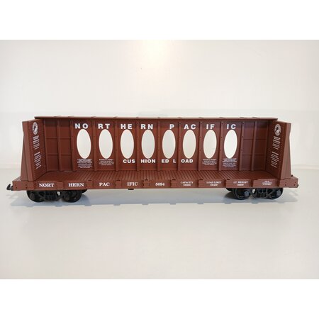 USA TRAINS Center Beam Flat Car Northern Pacific (ohne Ladung) mit kleineren Mängeln