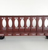 USA TRAINS Center Beam Flat Car Northern Pacific (ohne Ladung) mit kleineren Mängeln