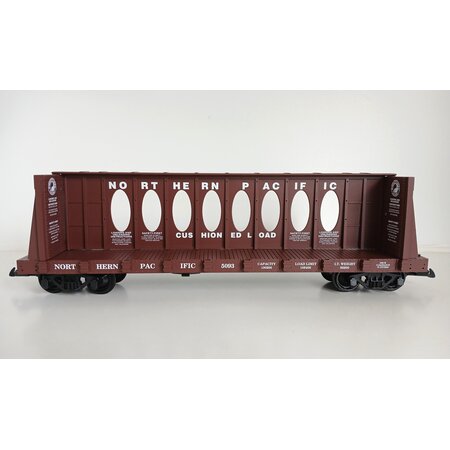 USA TRAINS Center Beam Flat Car Northern Pacific (ohne Ladung) mit kleineren Mängeln