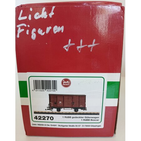 LGB DR gedecker Güterwagen RüBB  mit Beleuchtung und Inneneinrichtung (gebraucht)