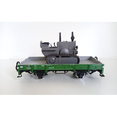LGB 4010 Niederbordwagen mit POLA Lanz Bulldog Raupenschlepper