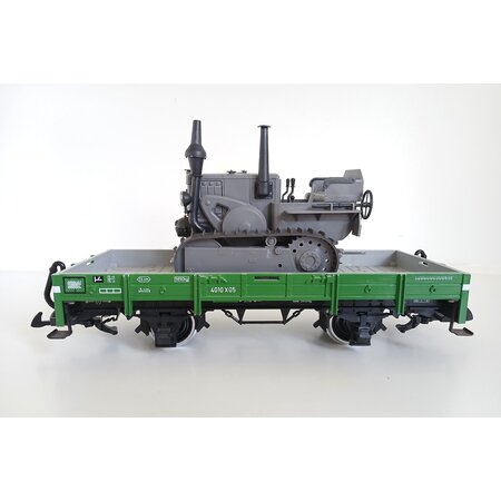 LGB 4010 Niederbordwagen mit POLA Lanz Bulldog Raupenschlepper