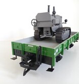 LGB 4010 Niederbordwagen mit POLA Lanz Bulldog Raupenschlepper
