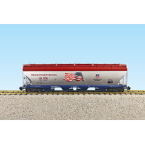 4 Bay Center Flow Hopper Patriotic with flag