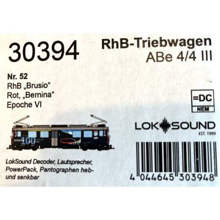 ESU Pullman IIm, RhB ABe 4/4 III, Nr. 52, Brusio, Bernina, Ep VI sehr guter Zustand