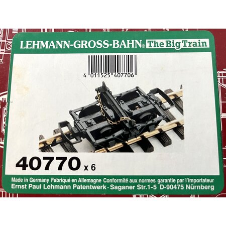 LGB 6 Langholz-Trucks (sehr guter Zustand) mit Zubehör
