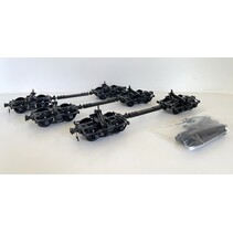 6 Langholz-Trucks (sehr guter Zustand) mit original verpacktenZubehör