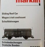 Märklin Spur 1 Schiebedachwagen Kmmks 51 Deutsche Bundesbahn