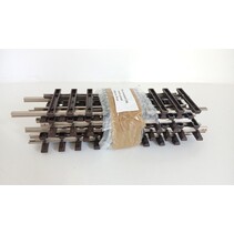 8 x ca. 30cm  gerade Gleise Thiel vernickelt (gebraucht) guter Zustand