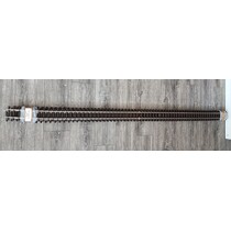 5 x 200cm  gerade Gleise Thiel vernickelt (gebraucht) guter Zustand