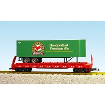 Piggyback Flatcar Red Ass Ale mit Trailer