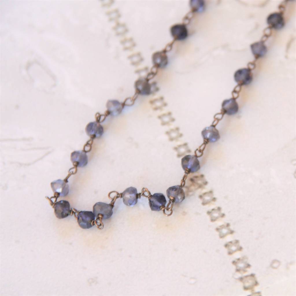 Lacom gems Silver necklace with Iolite