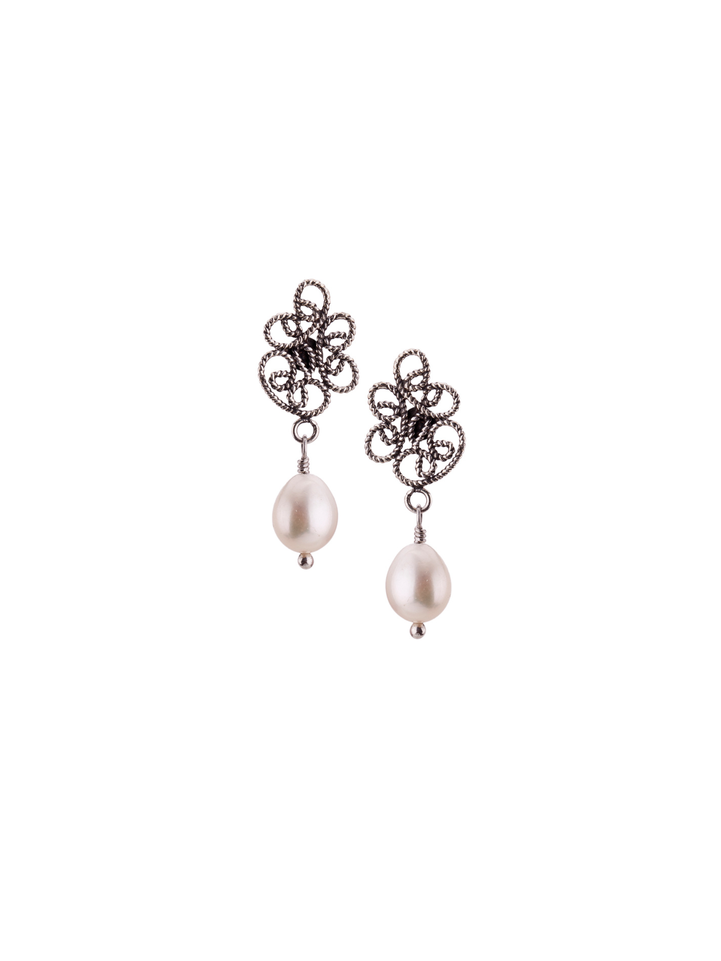 Yvone Christa White pearl earrings