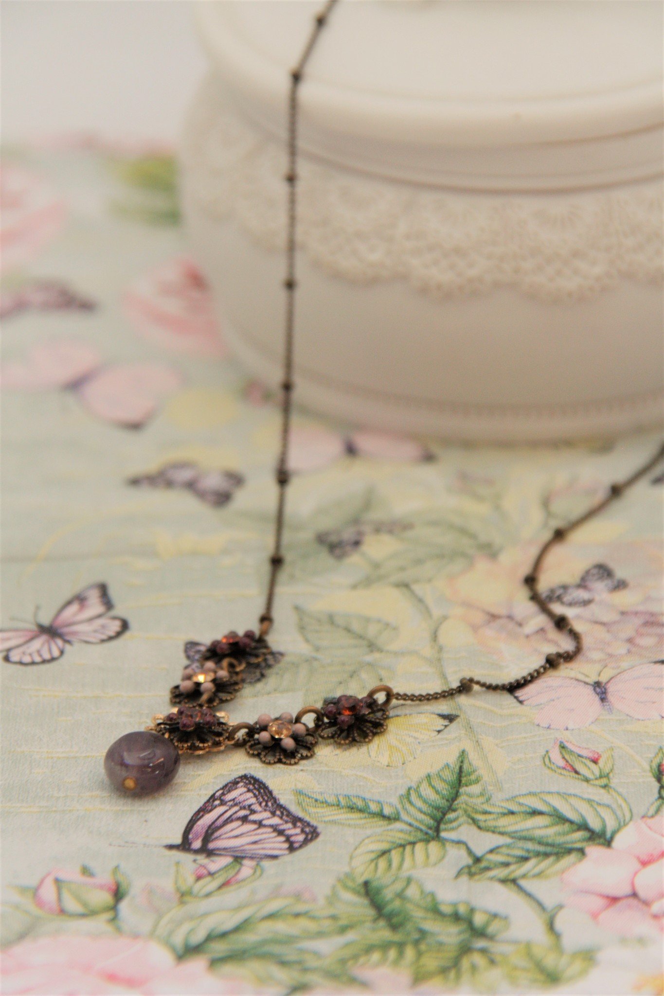 Eric & Lydie Delicate necklace  withflowers