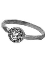 Carré Jewellery White Topaz silver ring