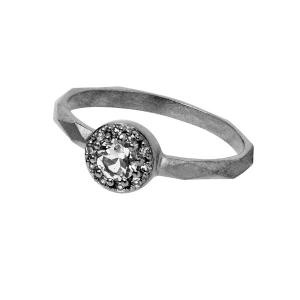 Carré Jewellery White Topaz silver ring