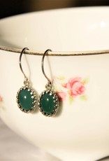 Carré Jewellery Green agate earrings
