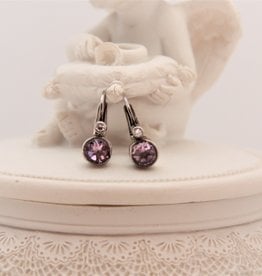 Carré Jewellery Silver Carré earrings with Amethyst