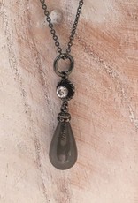 Carré Jewellery Grey moonstone pendant on necklace