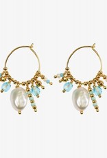 Hultquist Silver Ocean earrings , goldplated
