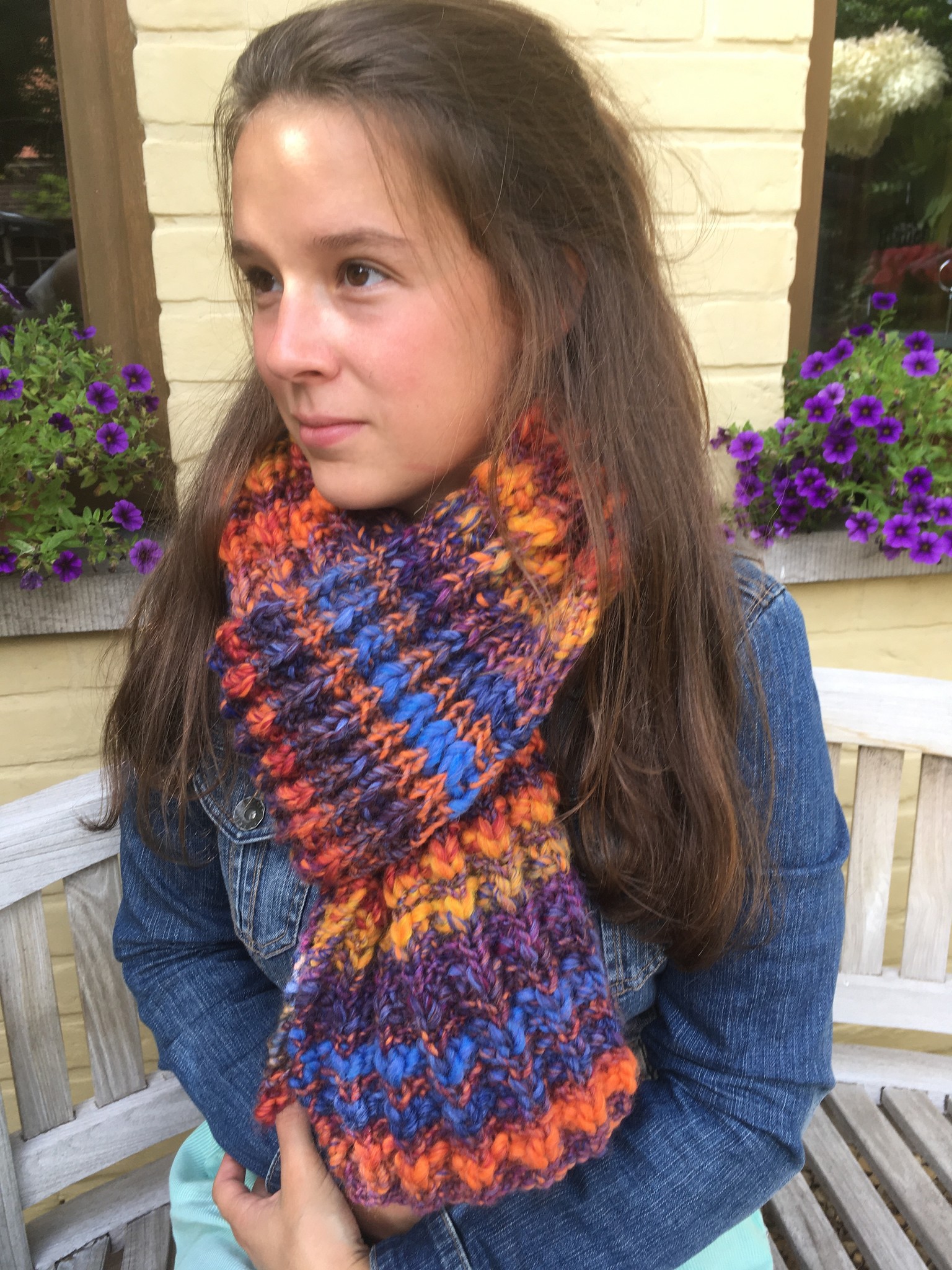 Made by Amberhoeve Multicolored handmade scarf