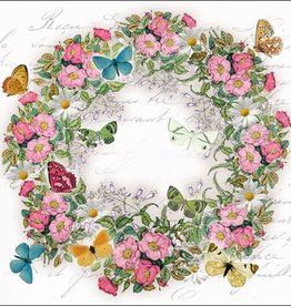 Ambiente Wreath of flower, napkins