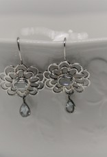 Lacom gems Blue Topaz silver earrings