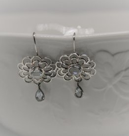 Lacom gems Silver flowerearrings