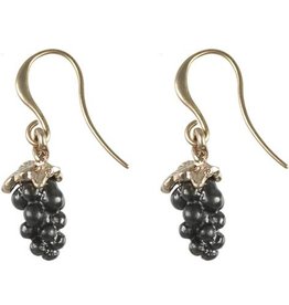 Hultquist Rosé plated grape earrings