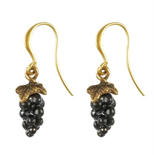 Hultquist Goldplated grape earrings