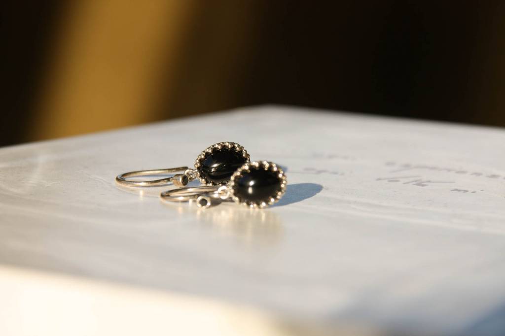 Carré Jewellery Black Agate earrings
