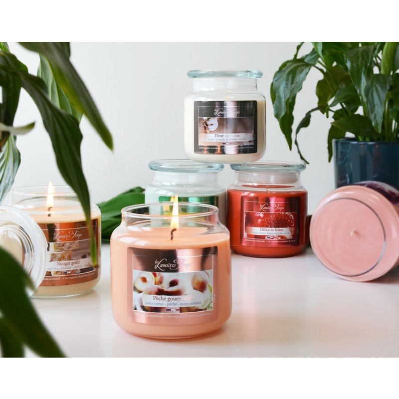 Geurkaars in glazen pot met eigen naam