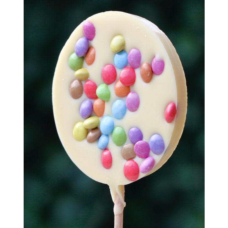 Chocoladelollie smarties witte chocolade